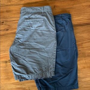 Two pairs of Original Penguin flat front shorts
